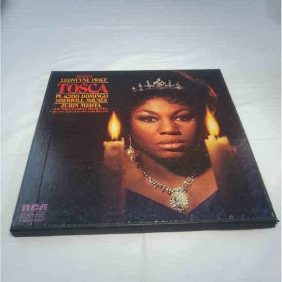 Puccini Leontyne Price TOSCA Placido Domingo Stereo RCA Red Seal 2 Record Set - Picture 1 of 8